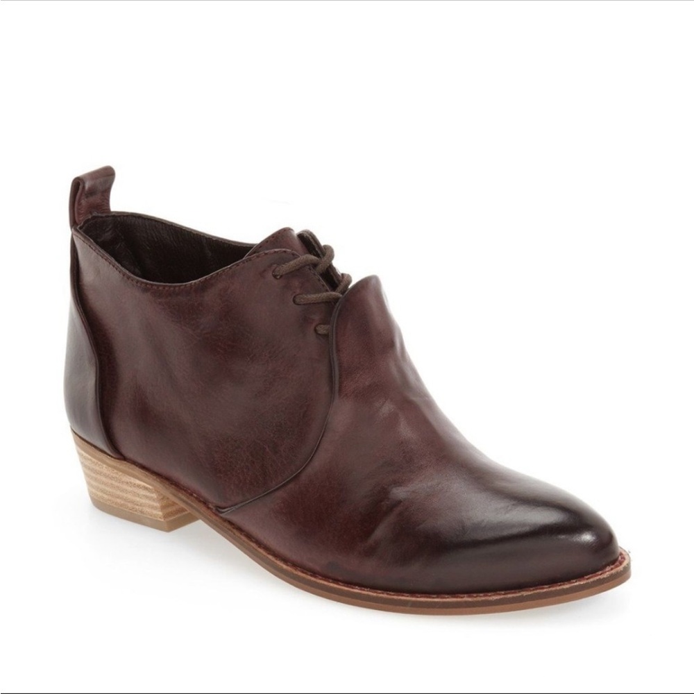 Anthro Kelsi Dagger  “Court Atlantic Oxford” mahogany leather shoes sz 10